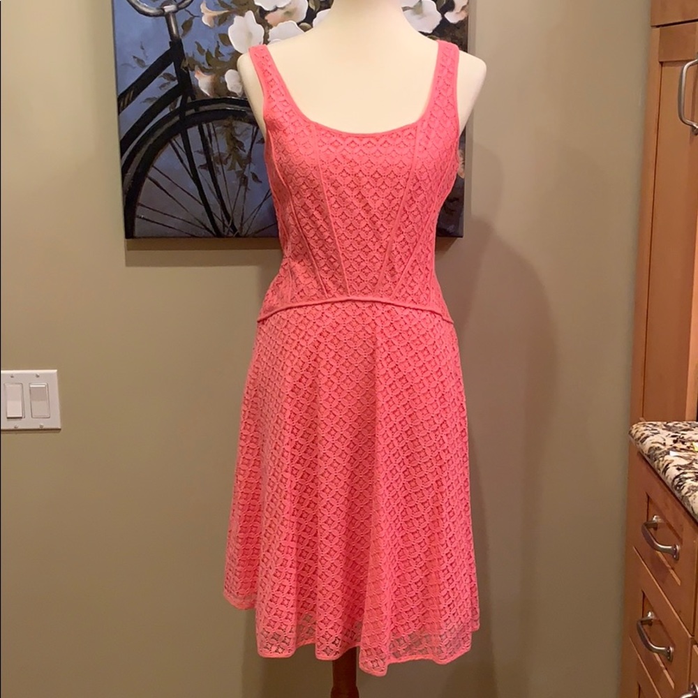 Studio M coral lace dress size L